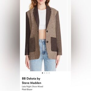 Wool patchwork blazer by BB Dakota Steve Madden - Size Small